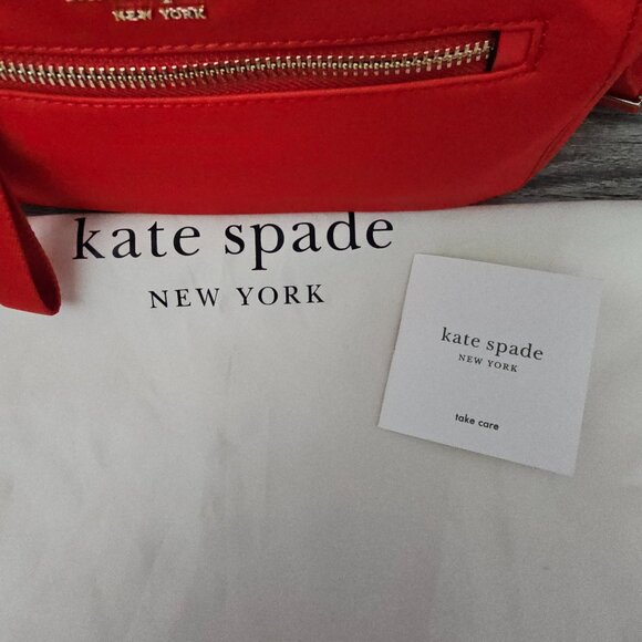 Kate Spade New Chelsea Camera Coin Dust Bag Crossbody Red Shoulder Bag - Picture 4 of 16
